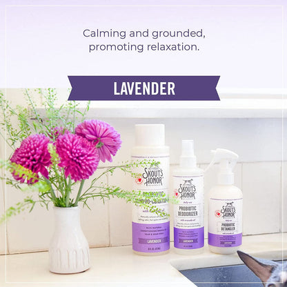 Lavender promotes relaxation.