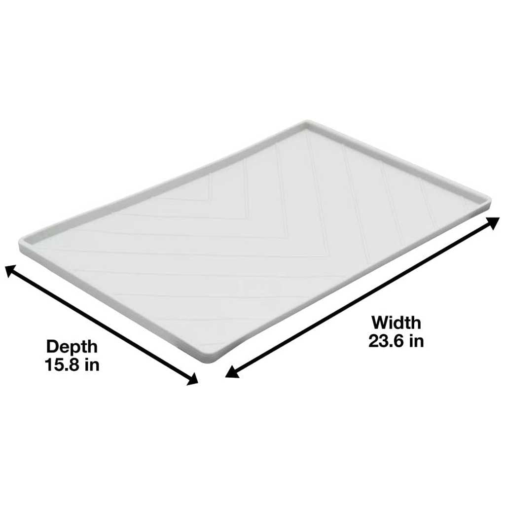 Large Messy Mutts silicone food mat size diagram labeled 23.6 inches wide and 15.8 inches deep.