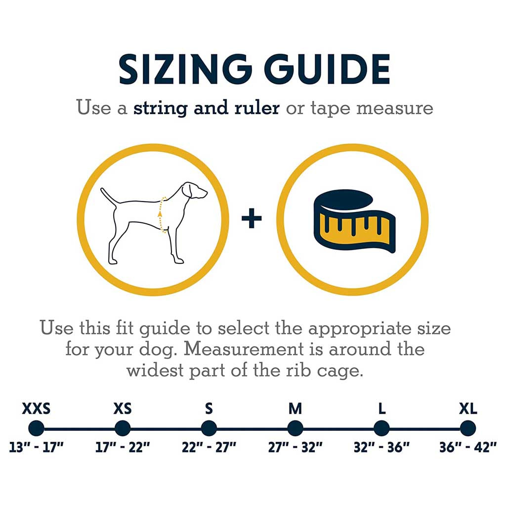 Ruffwear sizing guide.