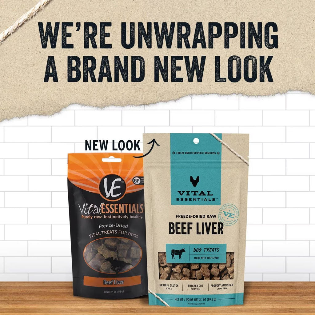 Freeze-dried Beef Liver Treats brand new look. 