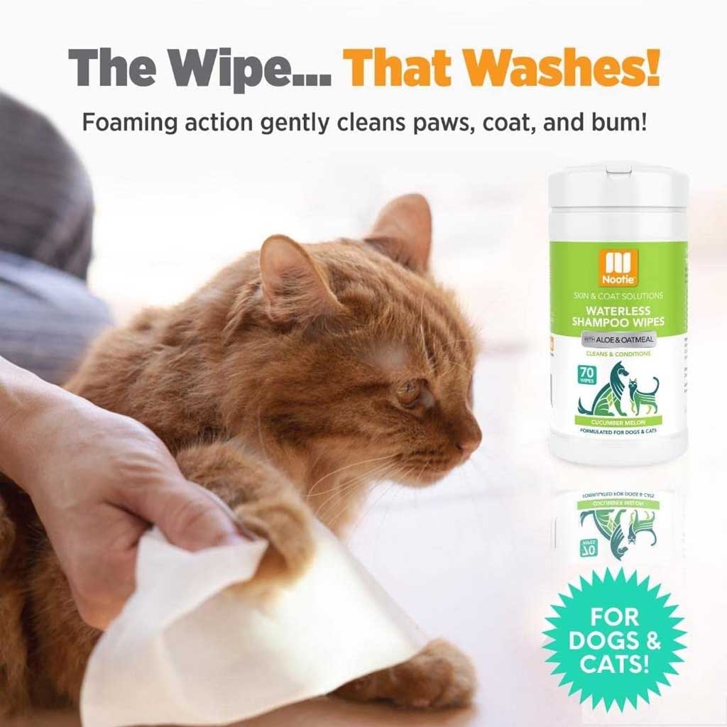 Waterless Grooming Wipes Cucumber Melon 70ct