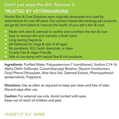 Waterless Grooming Wipes Cucumber Melon 70ct
