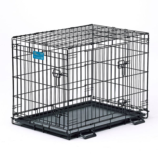 Double Door Folding Dog Crate