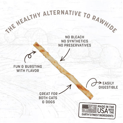 No-hide Peanut Butter Stix 10 pack healthy alternative to rawhide 