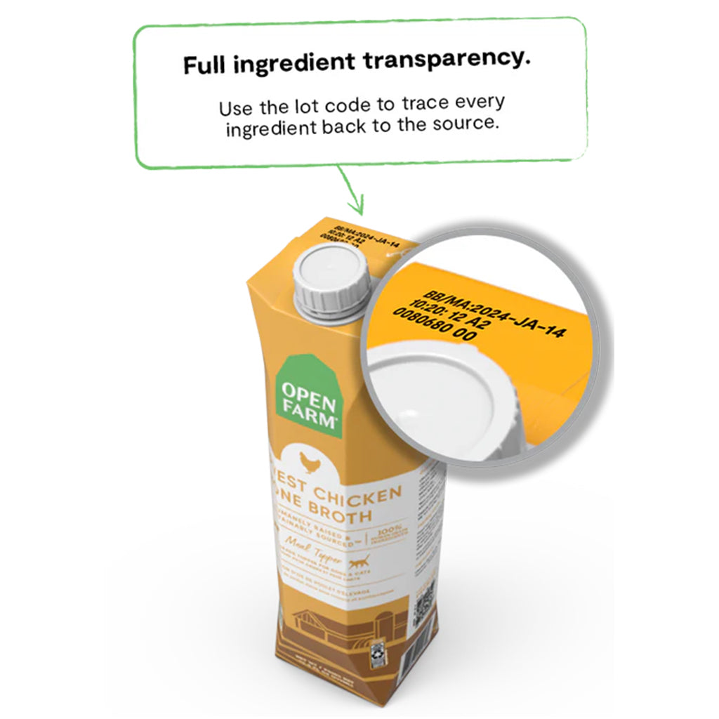 Open Farm ingredient transparency. 