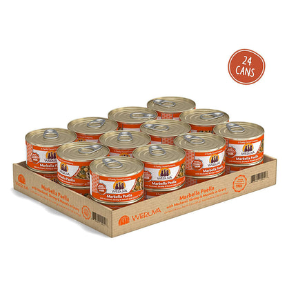 Marbella Paella with Mackerel, Shrimp & Mussels in Gravy Canned Food for Cats case 