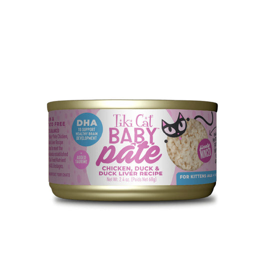 Baby Chicken, Duck & Duck Liver Pate Grain-Free Wet Kitten Food 2.4oz