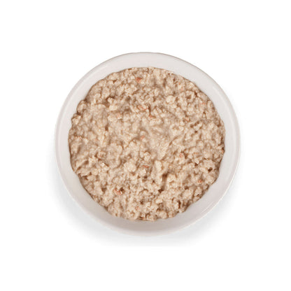 Baby Chicken, Duck & Duck Liver Pate Grain-Free Wet Kitten Food 2.4oz in a bowl 