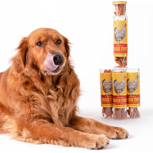 Dog with Chicken Strip Jerky Tubes 4oz 
