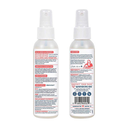 Peppermint Scent Flea & Tick back of bottle 