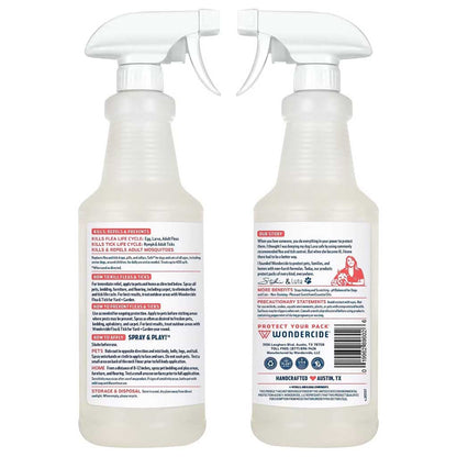 Peppermint Scent Flea & Tick back of bottle 