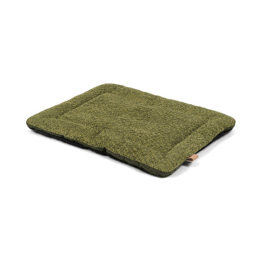 P.L.A.Y. Canyon Chill Pad in Sagebrush, a green rectangular pet mat with a textured plush top.