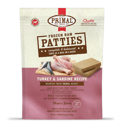 *Turkey & Sardine Frozen Raw for Dogs