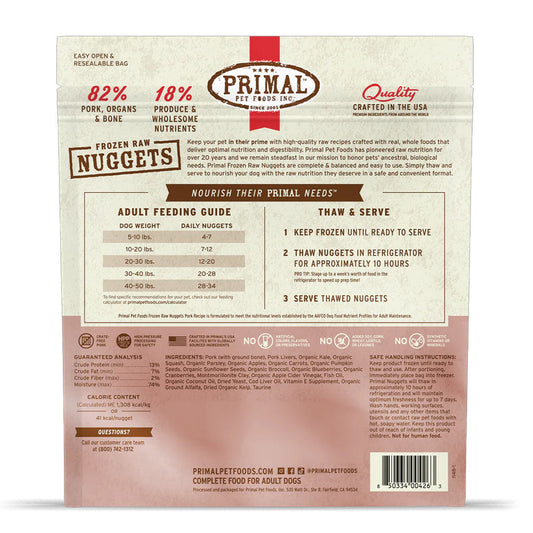 *Pork Frozen Raw for Dogs
