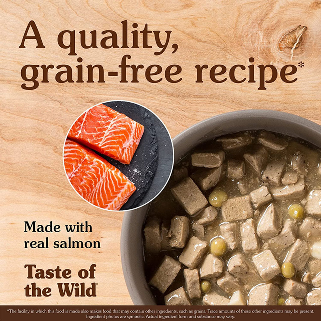 Pacific Stream Salmon in Gravy Canned Food for Dogs 13.2oz opened can