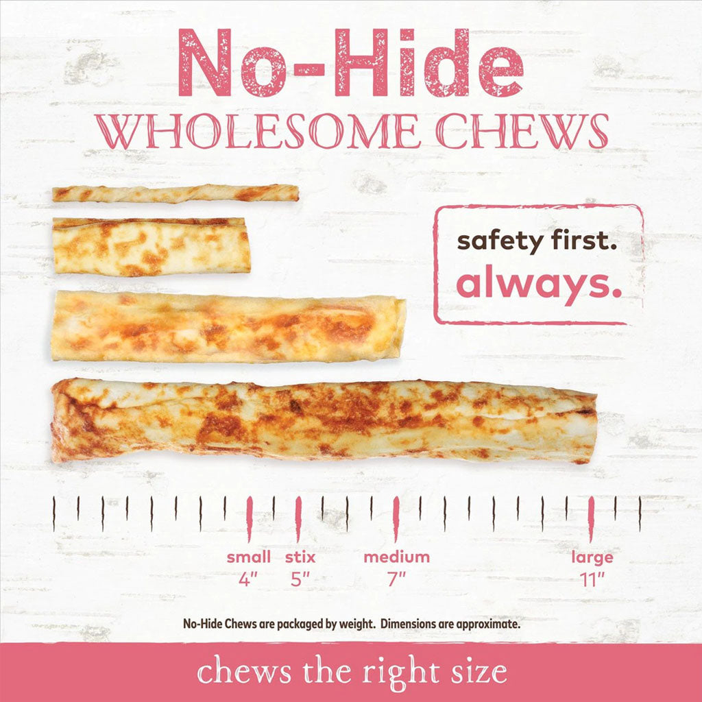 No-hide Salmon Stix 10 pack 1.6oz measurements