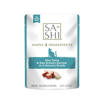 Sa-Shi Aku Tuna & Sea Bream Cat Food Recipe in Savory Broth