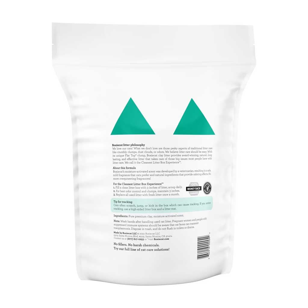 Gently Scented Clay Litter back of bag.