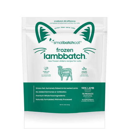 Lamb Batch Frozen Raw for Cats 3lb