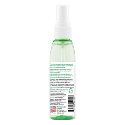 Fresh Breath Oral Care Spray 4oz back of bottle