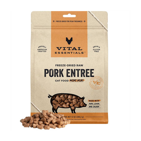 *Pork Mini Nibs Freeze-Dried for Cats 12oz