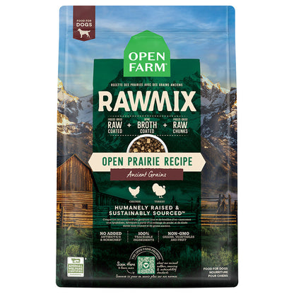 Bag of Open Farm Rawmix Open Prairie Recipe Ancient Grains