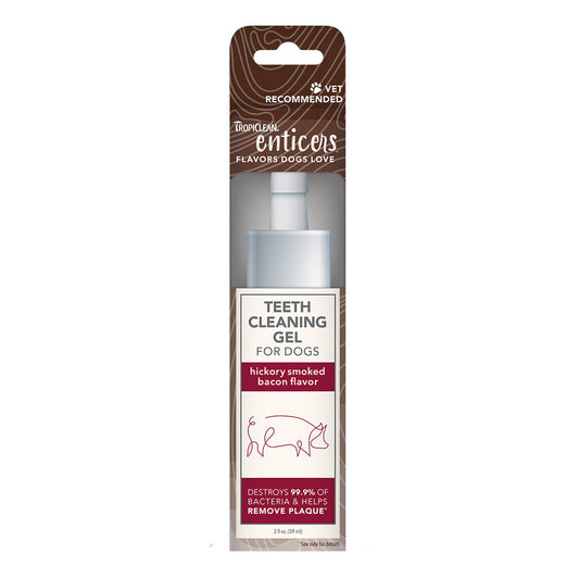 Enticers Teeth Cleaning Gel For Dogs Hickory Smoked Bacon Flavor 2oz
