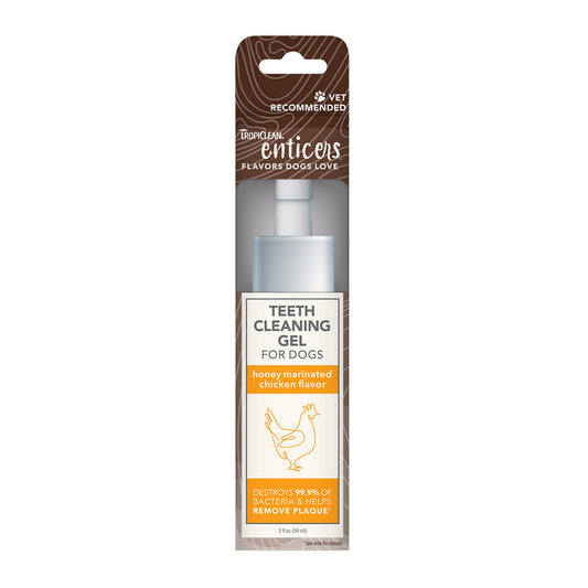 Enticers Teeth Cleaning Gel For Dogs Honey Marinated Chicken Flavor 2oz