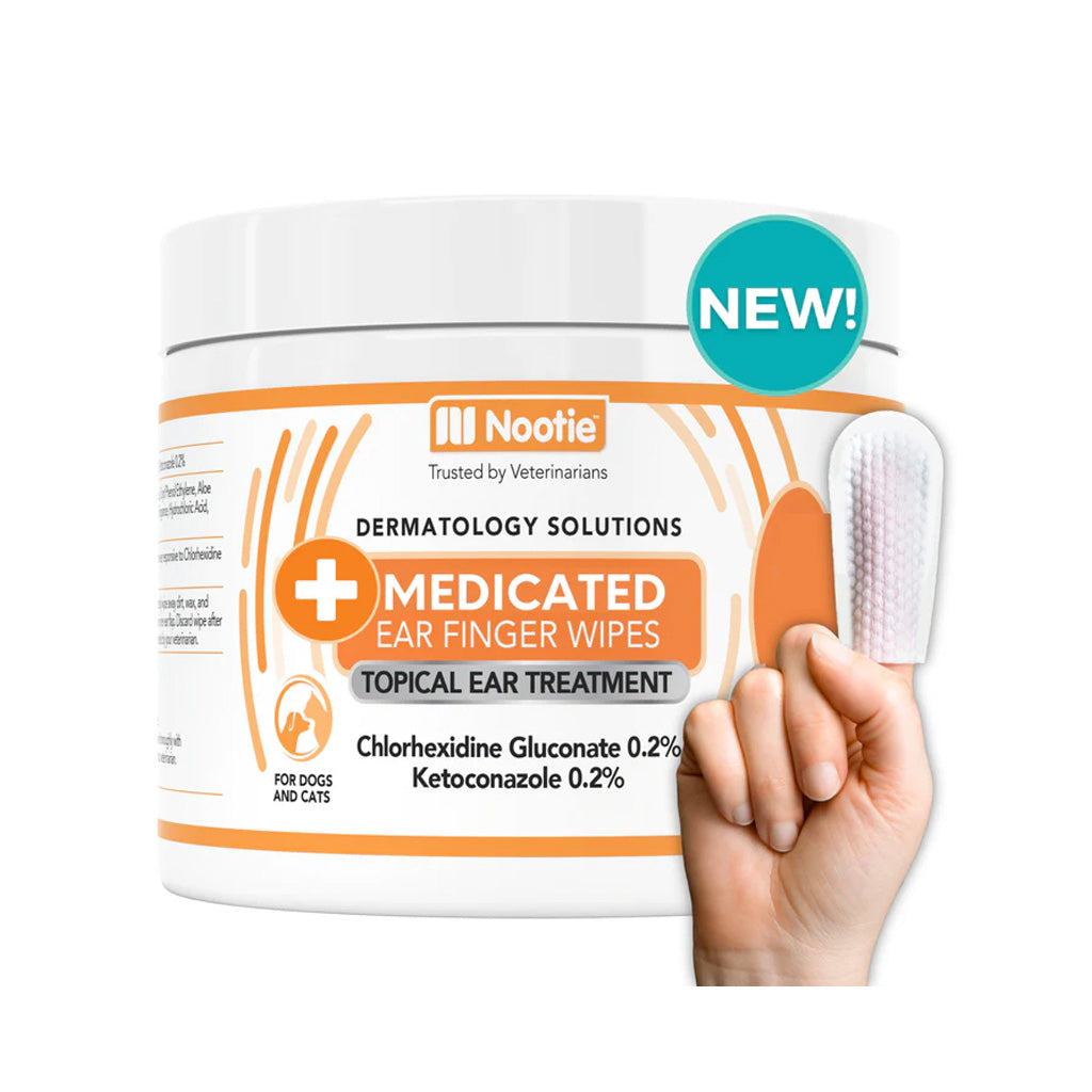 Medicated Finger Ear Wipes for Dogs 80ct