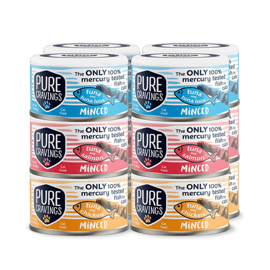 Minced Tuna for Cats – Variety Pack