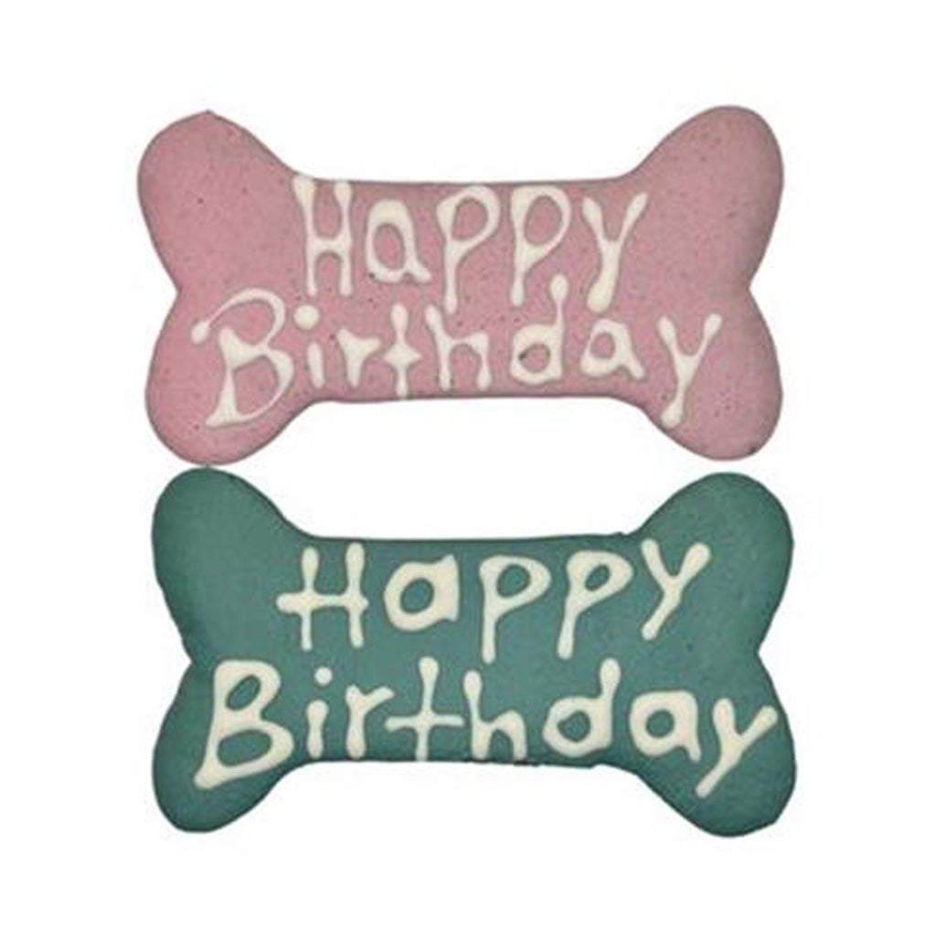 Hand Decorated Natural Birthday Bone Cookie 5.5"