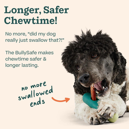 Picture showing dog playing with the bully safe 