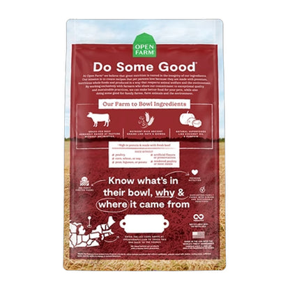 Homestead Beef Ancient Grains Recipe back of bag.