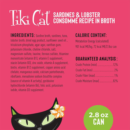 Grill Sardine & Lobster Consomme Recipe in Broth Pate Grain-Free ingredients