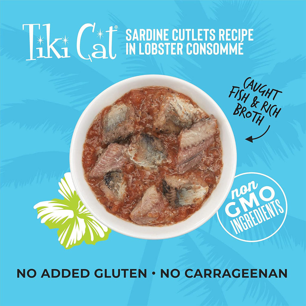 Grill Sardine Cutlets in Lobster Consomme Grain-Free Canned Cat Food 2.82oz 