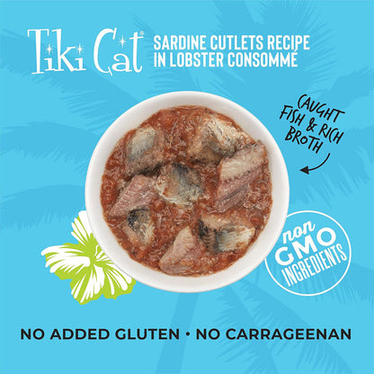 Grill Sardine Cutlets in Lobster Consomme Grain-Free Canned Cat Food 2.82oz 