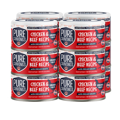 Chicken & Beef Recipe Shredded in Broth case