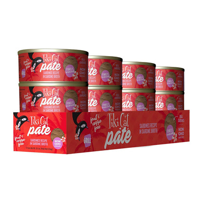 Grill Sardines Recipe in Sardine Broth Pate Grain-Free Canned Cat Food 2.82oz case