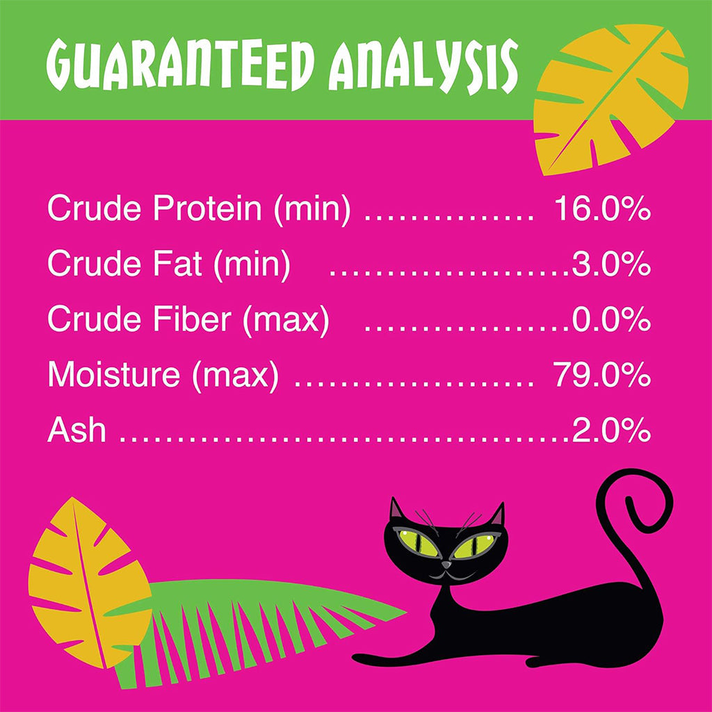 Grill Tuna & Crab Surimi Recipe Grain-Free Canned Cat Food guaranteed analysis. 