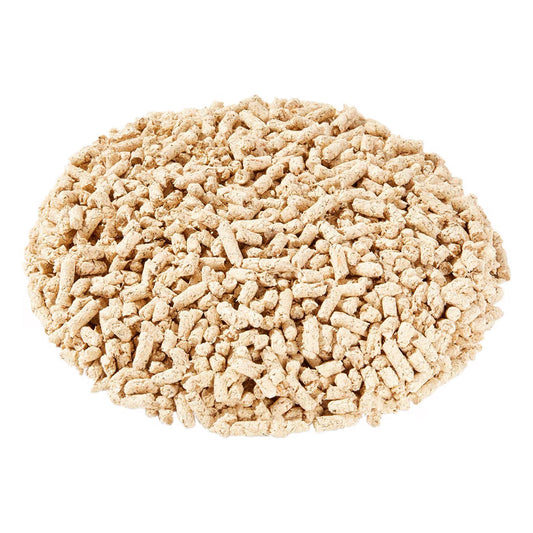 Hinoki Wood & Green Tea Cat Litter out of bag. 