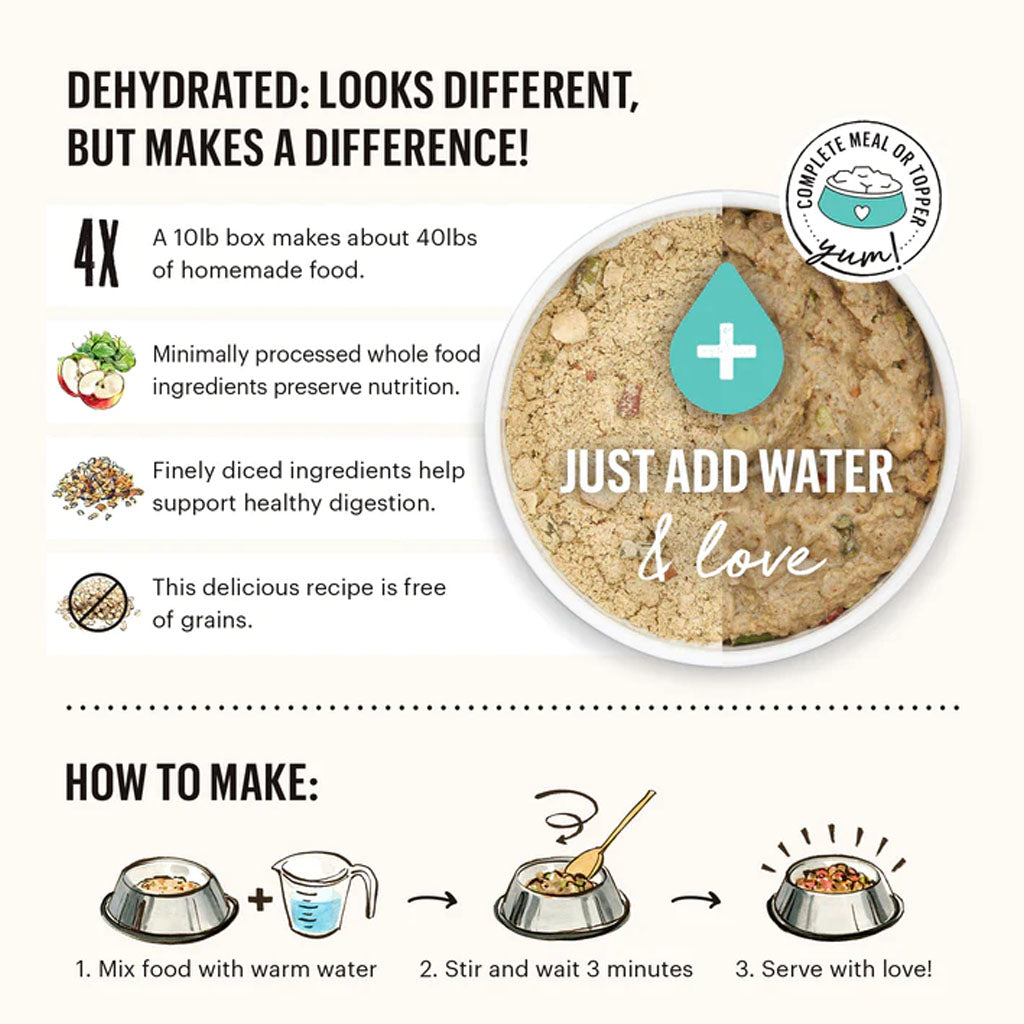 Description of Grain-Free Beef Dehydrated Recipe for Dogs