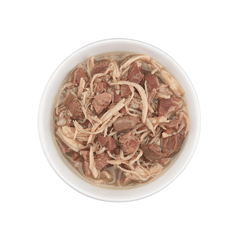 After Dark Chicken & Beef Recipe in Broth 2.8oz in a bowl