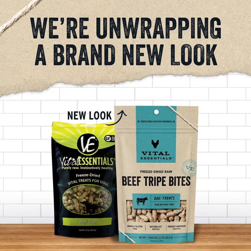 Freeze-dried Beef Tripe Treats 2.3oz new look 