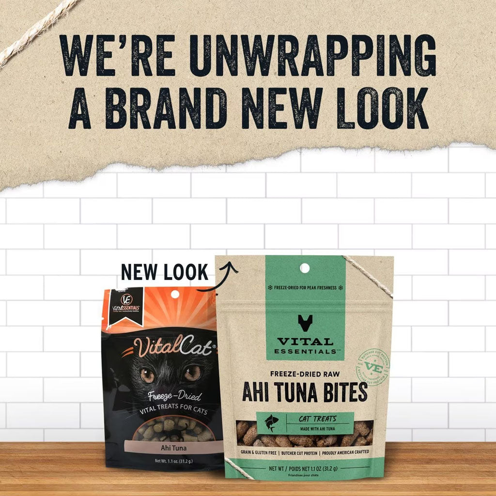 Freeze-dried Ahi Tuna Treat for Cats 1.1oz brand new look. 