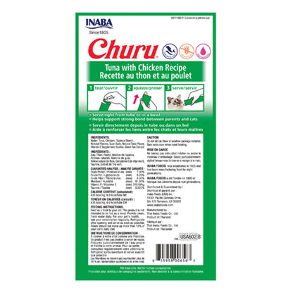 Churu Tuna with Chicken 4 Pack back of package.