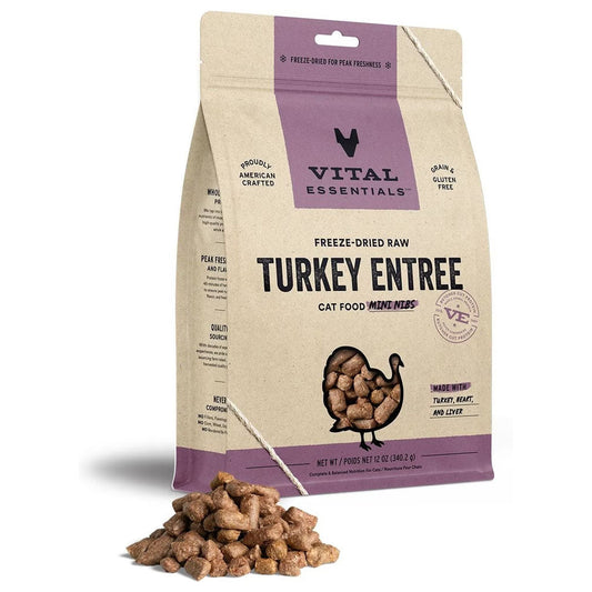 *Turkey Mini Nibs Freeze-Dried for Cats 12oz
