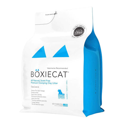 Side of All Natural Unscented Clay Litter bag.
