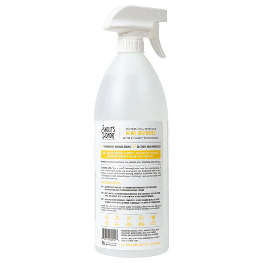 Pet Urine Destroyer 35oz back of bottle