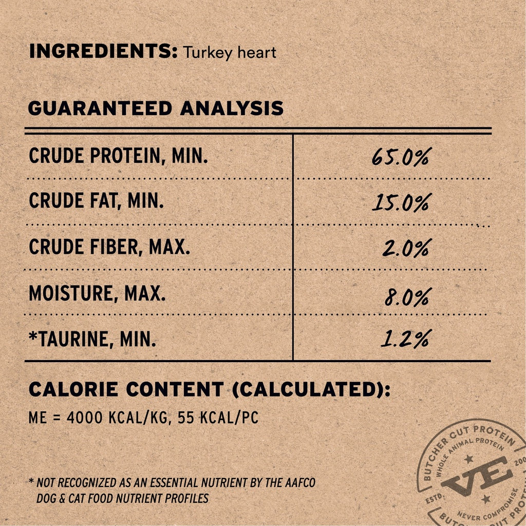 (Raw Bar) Freeze-dried Turkey Hearts 1.6oz