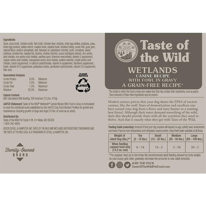Wetlands w/ Roasted Fowl Canned Food for Dogs 13.2 oz